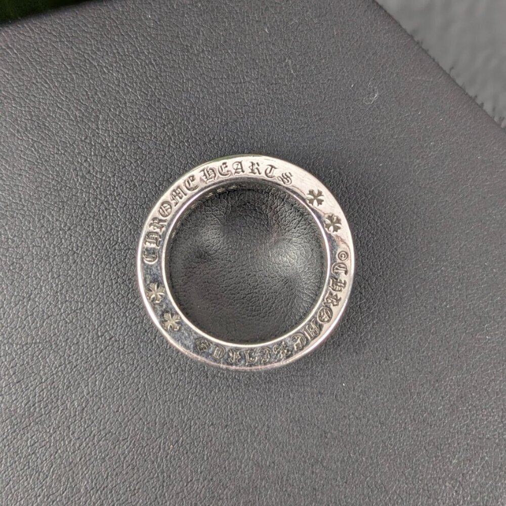 Unisex antique silver color crosses ring, hallmarks on edge, US 10 - Picture 4 of 9